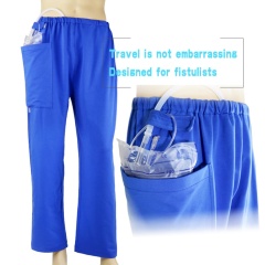 Großhandel: Lange Fistelhosen mit externer Einzeltasche für Patienten nach Blasen-, Anal-, Stoma- und Fisteloperationen im Bauchbereich