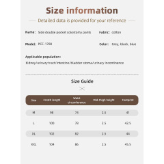 Großhandel: Lange Fistelhosen mit externer Einzeltasche für Patienten nach Blasen-, Anal-, Stoma- und Fisteloperationen im Bauchbereich