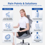 Wholesale Thick Coccyx Tailbone Relief Chair Pad with Non-Slip Back Memory Foam Cushions for Cars Chairs Cotton Gel Seat Cushion