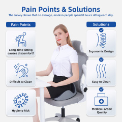Wholesale Thick Coccyx Tailbone Relief Chair Pad with Non-Slip Back Memory Foam Cushions for Cars Chairs Cotton Gel Seat Cushion