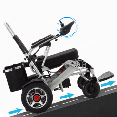 Fauteuil roulant électrique à distance pour fauteuil roulant électrique en alliage d'aluminium léger de vente chaude pour handicapés