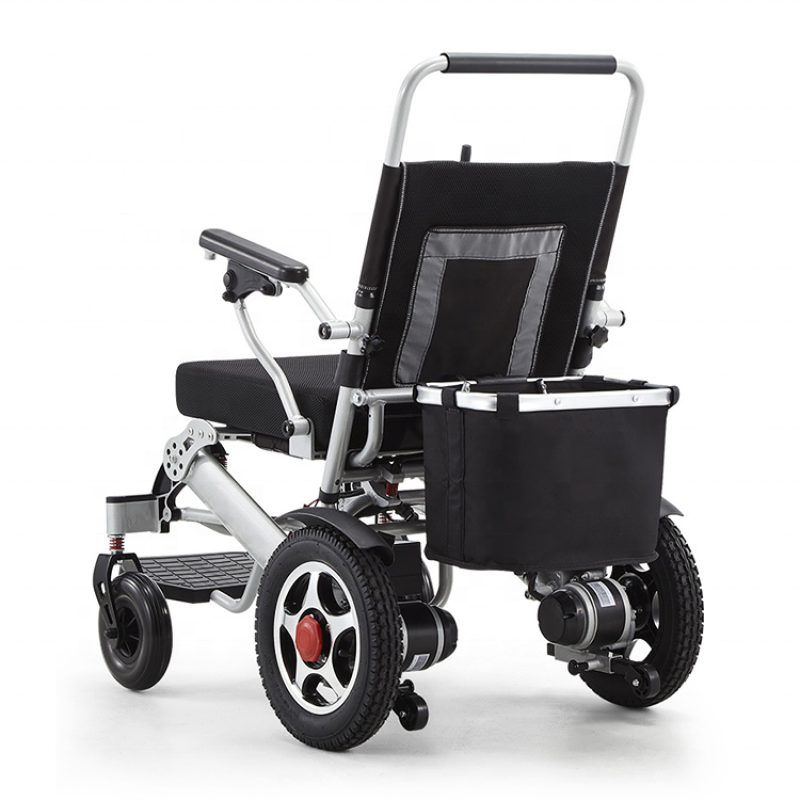 Hot selling light power aluminum alloy electric wheelchair remote wheelchair for disabled