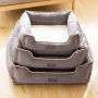 Wholesale multiple colour rectangle washable dog bed calming bed for dogs