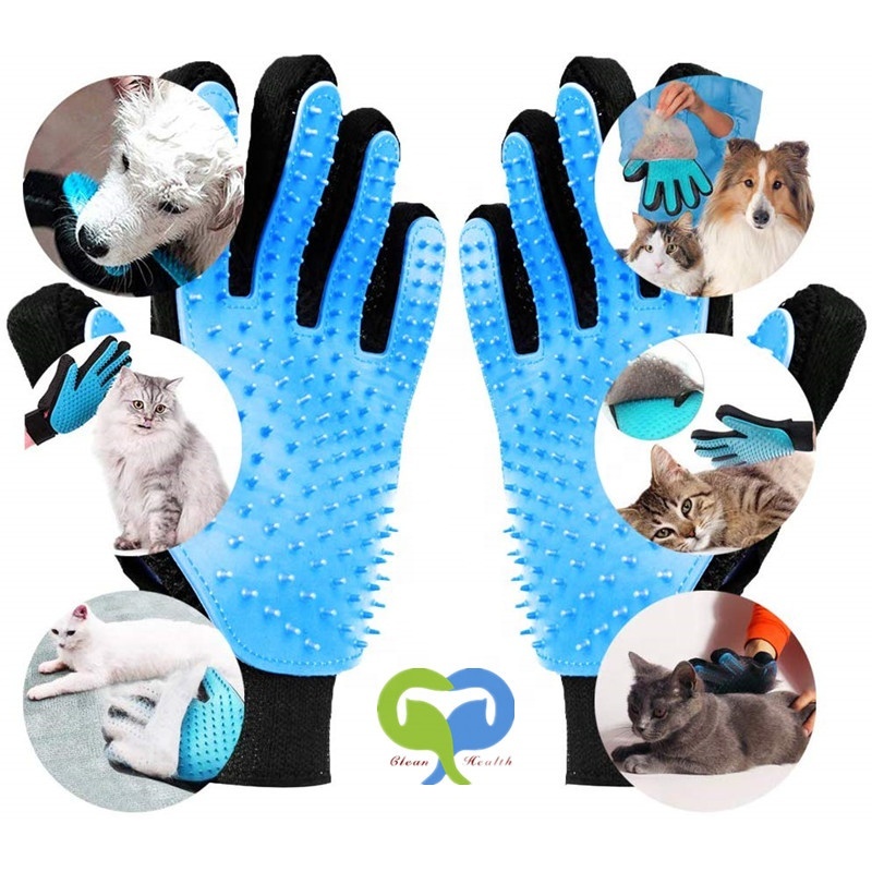 Hot Selling Dog Massage Deshedding Mitt Silicone Pet Massage Glove for Dog and Cat