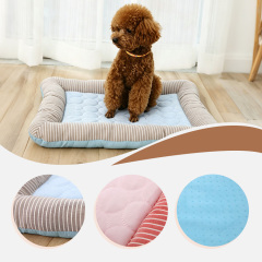 Winter Dog & Cat Bed Solid Square Soft Fleece Pet Sleeping Cover Warm Sofa Cushion for Small & Large Dogs/Cats