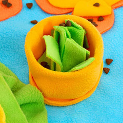 Tapete olfativo para perros al por mayor, golosinas para mascotas, juguetes interactivos antideslizantes que fomentan la búsqueda natural de alimento.