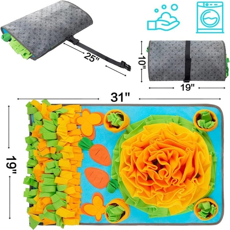 Wholesale Dogs Snuffle Mat Pet Treats Feeding Non-Slip Interactive Dog Puzzle Toys Encourages Natural Foraging Skills