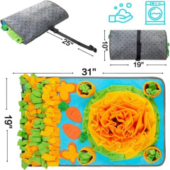Tapete olfativo para perros al por mayor, golosinas para mascotas, juguetes interactivos antideslizantes que fomentan la búsqueda natural de alimento.