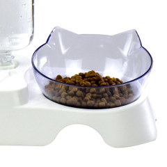 Hot Sale Independent Chamber Design Contain Water And Food Same Time  Dog Bowl Pet Drink Bottle Portable Cat Pot