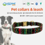 Wholesale Puppy Art Printing Canvas Seat Belt Pet Dog Prong Buckle Collar