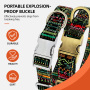Wholesale Puppy Art Printing Canvas Seat Belt Pet Dog Prong Buckle Collar