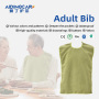 Wholesale Washable Reusable Latex-free Adult Waterproof Bibs with Terry Fabric for Elderly Care Unisex Design