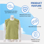 Wholesale Washable Reusable Latex-free Adult Waterproof Bibs with Terry Fabric for Elderly Care Unisex Design