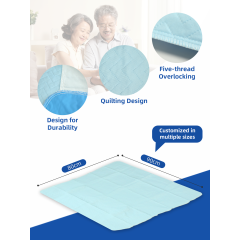 Wholesale Bed Pads Washable Waterproof Underpads Super Absorbency Reusable Bedwetting Incontinence Pad for Kids, Adults, Elderly