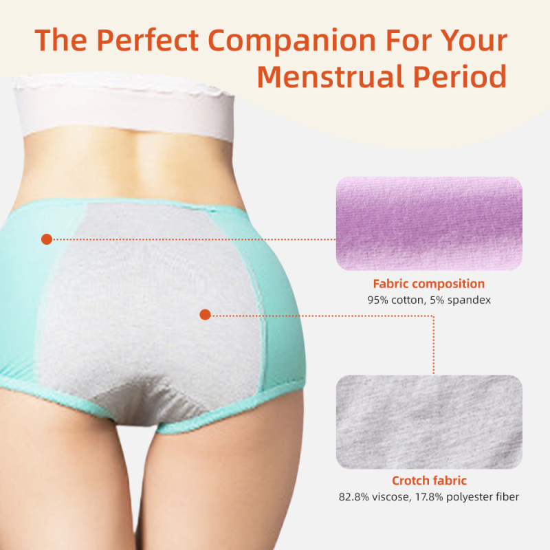 Aidingcare Periodenunterwäsche, wiederverwendbar, waschbar, für Frauen, Menstruationszyklus-Slips