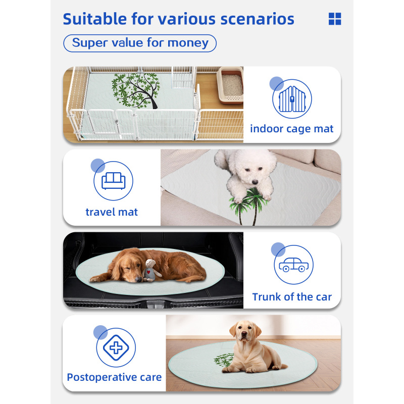Benutzerdefinierte wiederverwendbare waschbare Absorb Pet Training Urinpads für Hunde