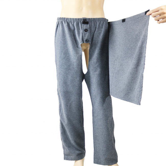 Incontinence Nursing Pants,Open Patient Care Clothes with Side Zipper Elderly and Prevent Embarrassed Scene