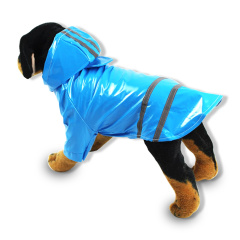 大型犬レインコート調節可能なペット防水服軽量レインジャケットポンチョパーカー PU クラシック無地コート & ジャケット