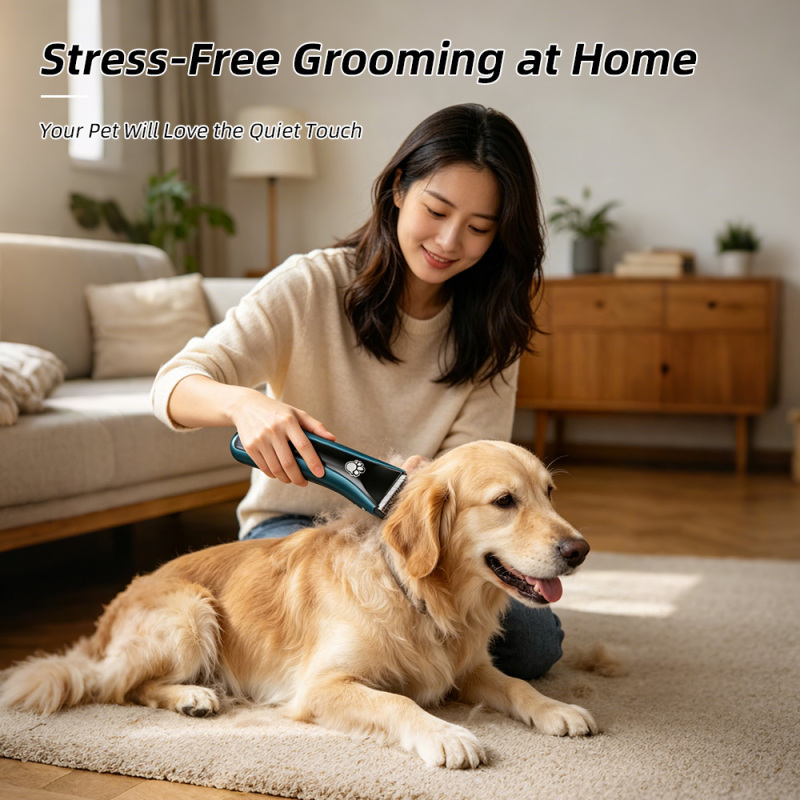 Wholesale IPX7 Waterproof Low Noise Rechargeable Cordless Electric Dog Shaver Clippers Set Portable Plastic Hair Clippers