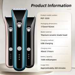 Wholesale IPX7 Waterproof Low Noise Rechargeable Cordless Electric Dog Shaver Clippers Set Portable Plastic Hair Clippers