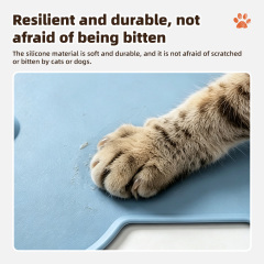 Wholesale Non-sticking Paw Shape Silicone Pet Mat Large Size Silicone Pet Food Dog Mat Various Colors Option