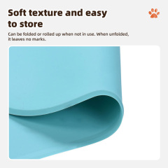 Wholesale Non-sticking Paw Shape Silicone Pet Mat Large Size Silicone Pet Food Dog Mat Various Colors Option