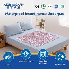 Wholesale Soft 4-Layer Quilted Incontinence Bed Pads Waterproof Adult Underpads Washable and Reusable for Adults