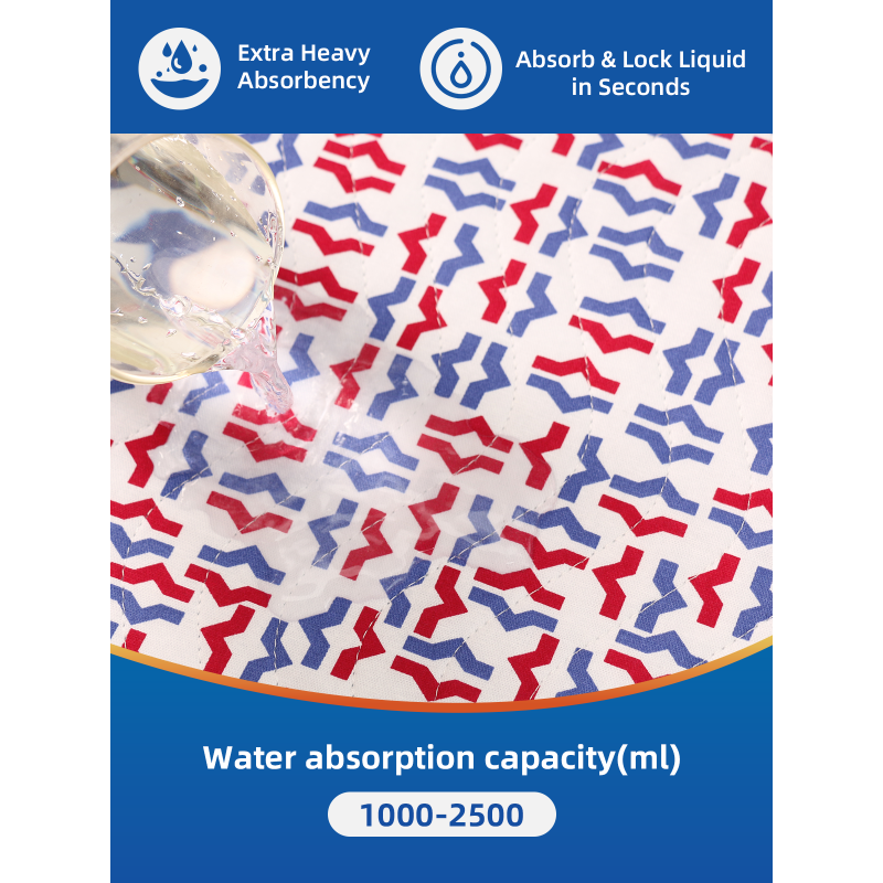 Wholesale Soft 4-Layer Quilted Incontinence Bed Pads Waterproof Adult Underpads Washable and Reusable for Adults