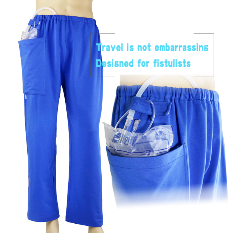 Incontinence patient care surgery zipper trousers clothing for patient