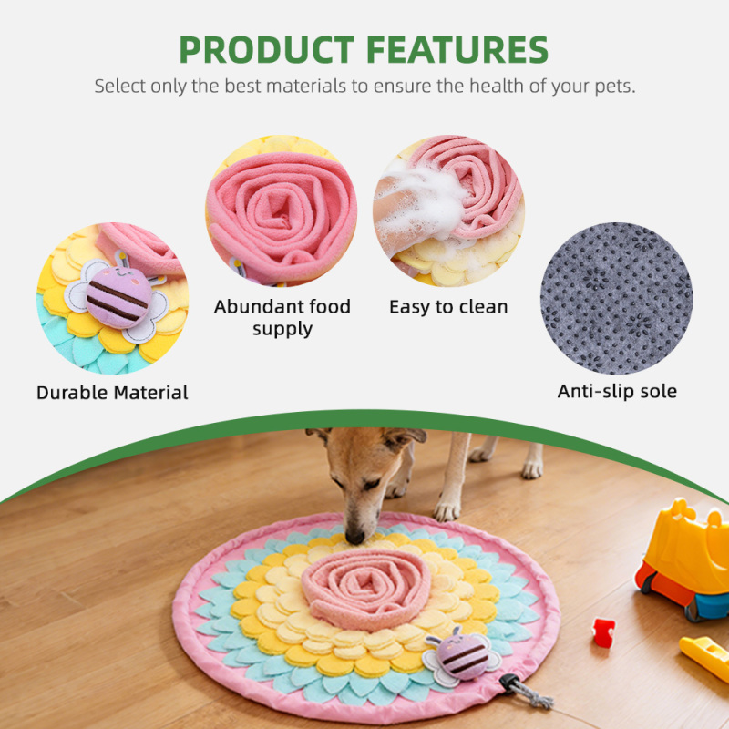 Hot Sale Wholesale Durable Dog Interactive Puzzle Mat Pineapple Pattern Pet Snuffle Mat