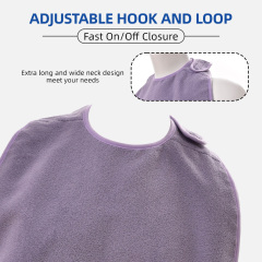 Wholesale Washable Fashionable Botanical Print Adult Bib Reusable Waterproof Latex-free with Optional Crumb Catcher