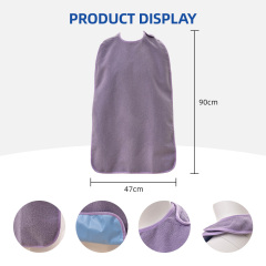 Wholesale Washable Fashionable Botanical Print Adult Bib Reusable Waterproof Latex-free with Optional Crumb Catcher