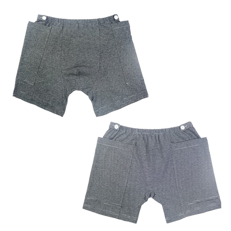 Fistula Pants Short Pants Incontinence Care Patient Boxer Underwear Urine Bag Pants Suitable for Elder Incontinent People