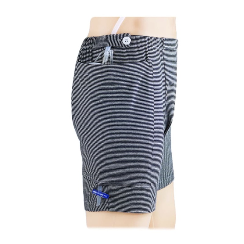 Fistula Pants Short Pants Incontinence Care Patient Boxer Underwear Urine Bag Pants Suitable for Elder Incontinent People