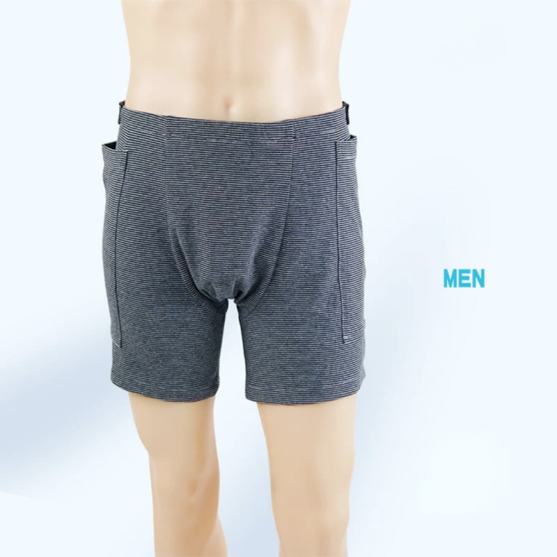 Fistula Pants Short Pants Incontinence Care Patient Boxer Underwear Urine Bag Pants Suitable for Elder Incontinent People