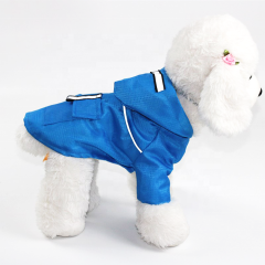 Pet Dog Luxury Raincoat Dog Rain Poncho with Hood Adjustable for Dogs with Reflective Strip Lightweight 100% Waterproof Fashion