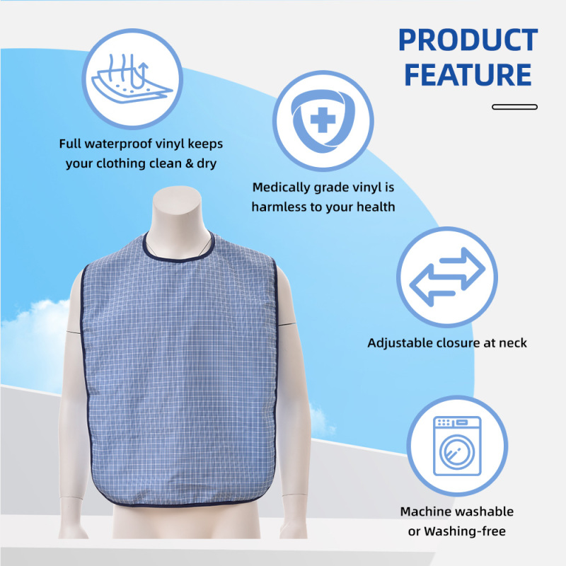 Women's Sleeveless Fashionable Adult Apron Wholesale Reusable Waterproof Clothing Protector Washable Bib with Printed Design