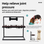 Wholesale Stainless Steel Eco-Friendly Heights Adjustable Dog Bowl Stand with Double Bowls Raised Dog Feeder