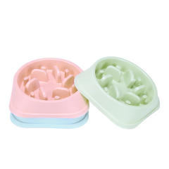 Wholesale Non-slip Plastic Pet Slow Eating Food Bowl Exercise Training Slow Food Bowl For Dogs and Cats
