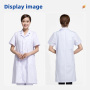 Wholesale Women's Professional White Short Sleeve Nurse Gown Hospital Uniforms 65% Poly/Cotton OEM Service