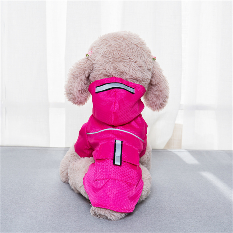 Wholesale Pet Dog Clothes Rain Wear Large Dog Raincoat Water Resistant Fashion Windproof Dog Outdoor PU CLASSIC Solid Rainproof