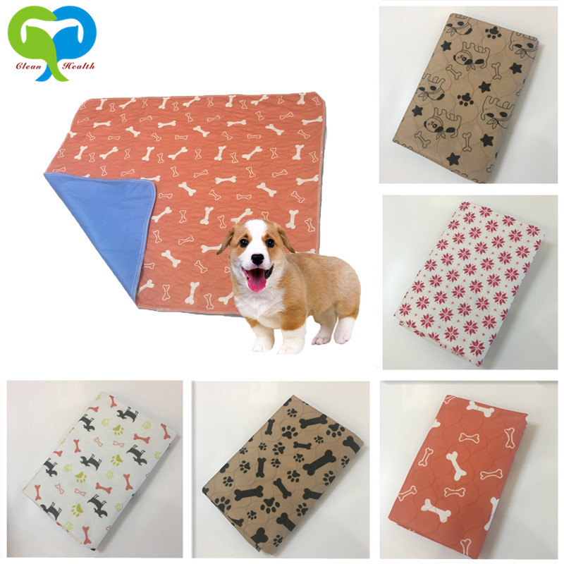 New Pattern dog bone star paw printing washable underpad waterproof dog training pads pee pad pet mat absorbent