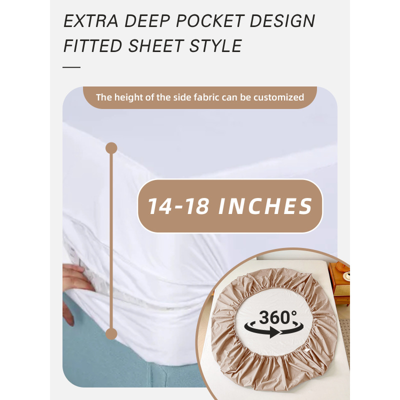 Wholesale Polyester Knitting Extra Deep Pocket Protector Cover Waterproof Mattress Protector Zippered