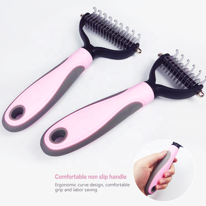 Grooming Self Cleaning Slicker magic pet brush slicker brush Stainless steel silicone pet hair remover dog brush grooming