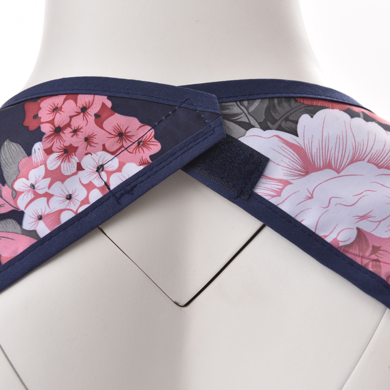 Floral Pattern Senior Men and Women Bibs for Eating  - Reusable Clothing Protector AB-228-A