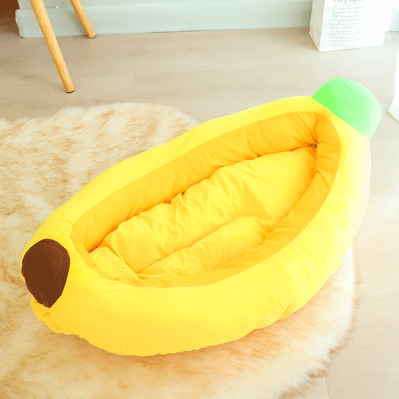 Pet Products Banana Shaped Warm Soft Punny Dog Bed banana bed for pets