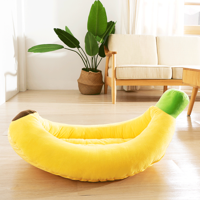 Pet Products Banana Shaped Warm Soft Punny Dog Bed banana bed for pets