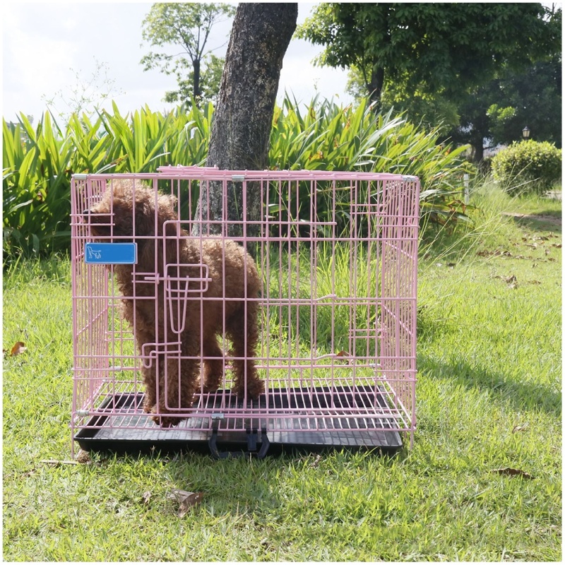 Wholesale Factory Foldable Collapsible Wired Metal Stacked Anima Cages Steel Wire Metal Dog Crate Pet Cages