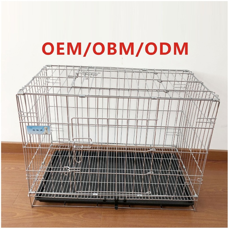 Wholesale Factory Foldable Collapsible Wired Metal Stacked Anima Cages Steel Wire Metal Dog Crate Pet Cages