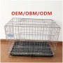 Wholesale Factory Foldable Collapsible Wired Metal Stacked Anima Cages Steel Wire Metal Dog Crate Pet Cages
